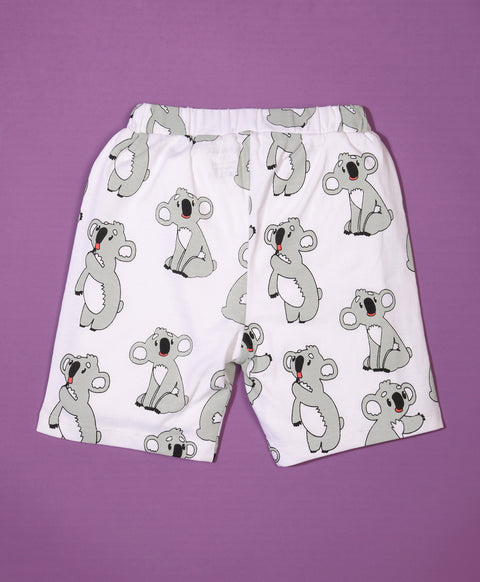 Koala Pattern Half Sleeves T-Shirt & Shorts Set - Be Awara