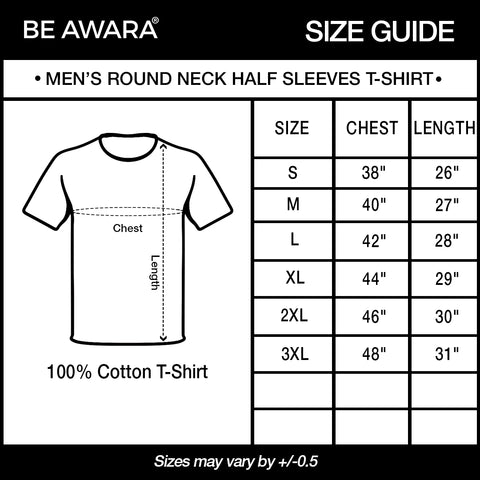 Rise Up Half Sleeve T-Shirt For Men - Be Awara