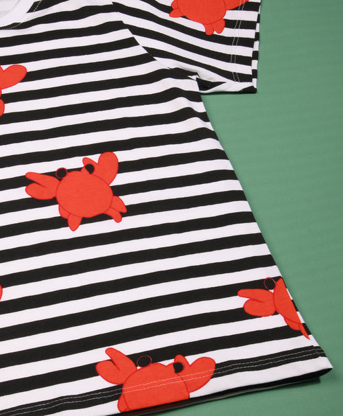 Crab Pattern Half Sleeves T-Shirt & Shorts Set - Be Awara