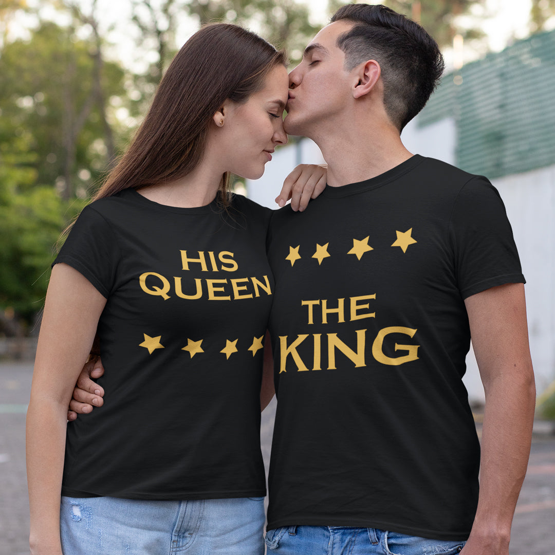 King And Queen Couple Tee L / 2XL / Black|Be Awara|Couple Tees