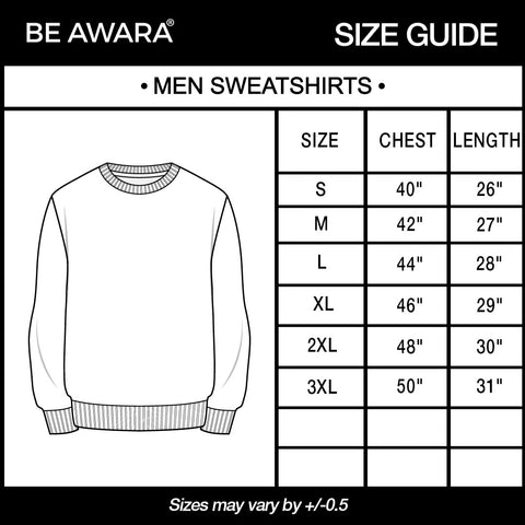 Black Men Sweatshirt - Be Awara